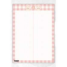 Ficksy A4 Bloknot Kareli Defter - 50 Yaprak - Memopad - Notepad - Not Defteri - Not Kağıdı