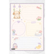 Ficksy A5 Bloknot Çizgili Defter - 50 Yaprak - Memopad - Notepad - Not Defteri - Not Kağıdı