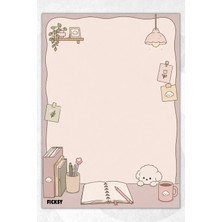 Ficksy A5 Bloknot Çizgisiz Defter - 50 Yaprak - Memopad - Notepad - Not Defteri - Not Kağıdı