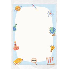 Ficksy A5 Bilim Bloknot Çizgisiz Defter - 50 Yaprak - Memopad - Notepad - Not Defteri - Not Kağıdı