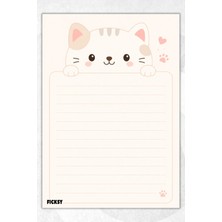 Ficksy A5 Bloknot Çizgili Defter - 50 Yaprak - Memopad - Notepad - Not Defteri - Not Kağıdı