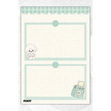 Ficksy A5 Bloknot Kareli Defter - 50 Yaprak - Memopad - Notepad - Not Defteri - Not Kağıdı