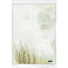 Ficksy A5 Doğa Bloknot Çizgisiz Defter - 50 Yaprak - Memopad - Notepad - Not Defteri - Not Kağıdı
