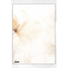 Ficksy A5 Çiçek Bloknot Çizgisiz Defter - 50 Yaprak - Memopad - Notepad - Not Defteri - Not Kağıdı