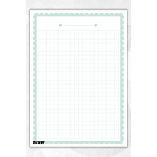 Ficksy A5 Bloknot Kareli Defter - 50 Yaprak - Memopad - Notepad - Not Defteri - Not Kağıdı