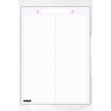 Ficksy A5 Bloknot Kareli Defter - 50 Yaprak - Memopad - Notepad - Not Defteri - Not Kağıdı