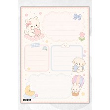 Ficksy A5 Bloknot Çizgili Defter - 50 Yaprak - Memopad - Notepad - Not Defteri - Not Kağıdı
