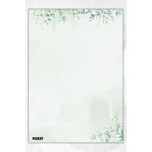 Ficksy A5 Çiçek Bloknot Çizgisiz Defter - 50 Yaprak - Memopad - Notepad - Not Defteri - Not Kağıdı