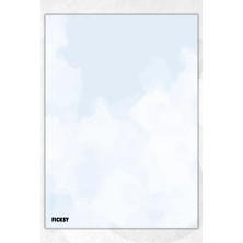 Ficksy A5 Mavi Bloknot Çizgisiz Defter - 50 Yaprak - Memopad - Notepad - Not Defteri - Not Kağıdı