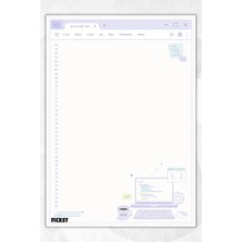 Ficksy A5 Bloknot Çizgisiz Defter - 50 Yaprak - Memopad - Notepad - Not Defteri - Not Kağıdı