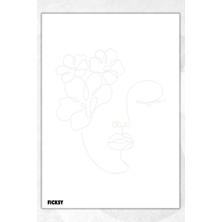 Ficksy A5 Çiçek Bloknot Çizgisiz Defter - 50 Yaprak - Memopad - Notepad - Not Defteri - Not Kağıdı