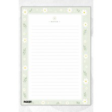 Ficksy A4 Bloknot Çizgili Defter - 50 Yaprak - Memopad - Notepad - Not Defteri - Not Kağıdı