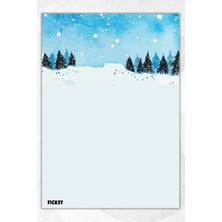 Ficksy A5 Mevsim Bloknot Çizgisiz Defter - 50 Yaprak - Memopad - Notepad - Not Defteri - Not Kağıdı