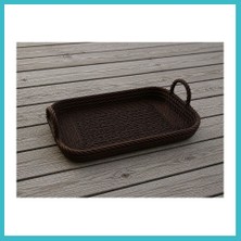Defne Store 3D Baskı Çok Amaçlı Dekoratif Organizer Tepsisi - Masaüstü Düzenleyici, Banyo ve Mutfak Saklama Tepsisi-Kahverengi Dfnbez
