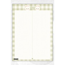 Ficksy A4 Bloknot Kareli Defter - 50 Yaprak - Memopad - Notepad - Not Defteri - Not Kağıdı
