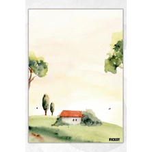 Ficksy A5 Çiçek Bloknot Çizgisiz Defter - 50 Yaprak - Memopad - Notepad - Not Defteri - Not Kağıdı