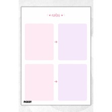 Ficksy A5 Bloknot Çizgisiz Defter - 50 Yaprak - Memopad - Notepad - Not Defteri - Not Kağıdı