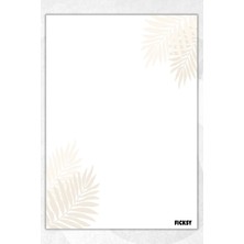 Ficksy A5 Çiçek Bloknot Çizgisiz Defter - 50 Yaprak - Memopad - Notepad - Not Defteri - Not Kağıdı
