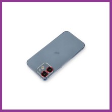 Bezos iPhone 12 Uyumlu Metal Kamera Lens Koruma Cam - Kırmızı Atg