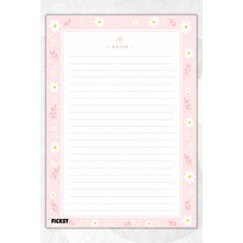 Ficksy A4 Bloknot Çizgili Defter - 50 Yaprak - Memopad - Notepad - Not Defteri - Not Kağıdı
