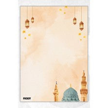 Ficksy A5 Islam Bloknot Çizgisiz Defter - 50 Yaprak - Notepad - Memopad - Not Kağıdı