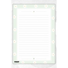 Ficksy A4 Bloknot Çizgili Defter - 50 Yaprak - Memopad - Notepad - Not Defteri - Not Kağıdı