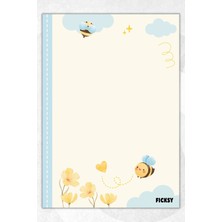 Ficksy A5 Arı Bloknot Çizgisiz Defter - 50 Yaprak - Memopad - Notepad - Not Defteri - Not Kağıdı