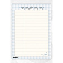 Ficksy A4 Bloknot Çizgili Defter - 50 Yaprak - Memopad - Notepad - Not Defteri - Not Kağıdı