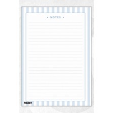Ficksy A4 Bloknot Çizgili Defter - 50 Yaprak - Memopad - Notepad - Not Defteri - Not Kağıdı