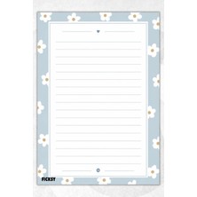 Ficksy A5 Bloknot Çizgili Defter - 50 Yaprak - Memopad - Notepad - Not Defteri - Not Kağıdı