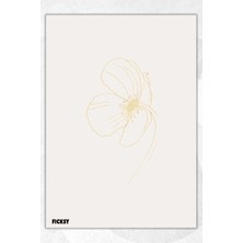 Ficksy A5 Çiçek Bloknot Çizgisiz Defter - 50 Yaprak - Memopad - Notepad - Not Defteri - Not Kağıdı