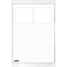 Ficksy A5 Bloknot Çizgili Defter - 50 Yaprak - Memopad - Notepad - Not Defteri - Not Kağıdı