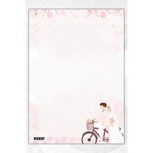 Ficksy A5 Aşk Bloknot Çizgisiz Defter - 50 Yaprak - Notepad - Not Defteri - Not Kağıdı