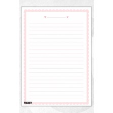 Ficksy A5 Bloknot Çizgili Defter - 50 Yaprak - Memopad - Notepad - Not Defteri - Not Kağıdı
