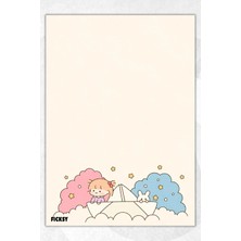 Ficksy A5 Bloknot Çizgisiz Defter - 50 Yaprak - Memopad - Notepad - Not Defteri - Not Kağıdı