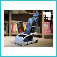 Defne Store 3D Baskı Tv Kumandası ve Masaüstü Organizer - Uzaktan Kumanda Düzenleyici Stand-Beyaz Dfnbez