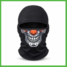 Bezos Unisex Şık Palyaço Desenli Balaklava Kışlık Tam Yüz Maske Termal Nefes Alan Esnek Kask Altı Boyunluk Arz