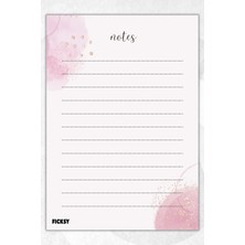 Ficksy A5 Çizgili Bloknot Çizgisiz Defter - 50 Yaprak - Memopad - Notepad - Not Defteri - Not Kağıdı