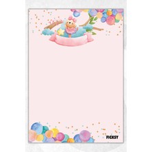 Ficksy A5 Ayıcık Bloknot Çizgisiz Defter - 50 Yaprak - Memopad - Notepad - Not Defteri - Not Kağıdı