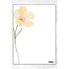 Ficksy A5 Çiçek Bloknot Çizgisiz Defter - 50 Yaprak - Memopad - Notepad - Not Defteri - Not Kağıdı