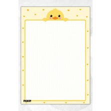 Ficksy A4 Bloknot Kareli Defter - 50 Yaprak - Memopad - Notepad - Not Defteri - Not Kağıdı