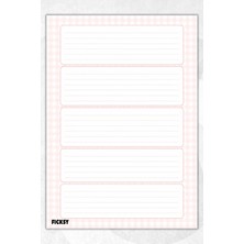 Ficksy A4 Bloknot Çizgili Defter - 50 Yaprak - Memopad - Notepad - Not Defteri - Not Kağıdı