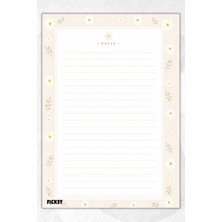 Ficksy A4 Bloknot Çizgili Defter - 50 Yaprak - Memopad - Notepad - Not Defteri - Not Kağıdı
