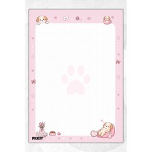 Ficksy A4 Bloknot Kareli Defter - 50 Yaprak - Memopad - Notepad - Not Defteri - Not Kağıdı