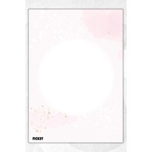 Ficksy A5 Çiçek Bloknot Çizgisiz Defter - 50 Yaprak - Memopad - Notepad - Not Defteri - Not Kağıdı