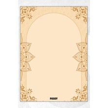 Ficksy A5 Çiçek Bloknot Çizgisiz Defter - 50 Yaprak - Memopad - Notepad - Not Defteri - Not Kağıdı