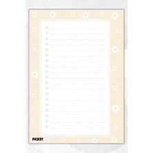 Ficksy A4 Bloknot Çizgili Defter - 50 Yaprak - Memopad - Notepad - Not Defteri - Not Kağıdı