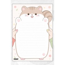 Ficksy A5 Bloknot Çizgili Defter - 50 Yaprak - Memopad - Notepad - Not Defteri - Not Kağıdı