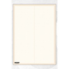 Ficksy A4 Bloknot Kareli Defter - 50 Yaprak - Memopad - Notepad - Not Defteri - Not Kağıdı