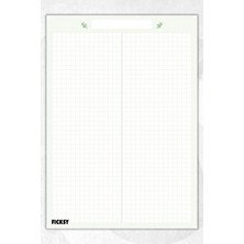 Ficksy A5 Bloknot Çizgili Kareli Defter - 50 Yaprak - Memopad - Notepad - Not Defteri - Not Kağıdı